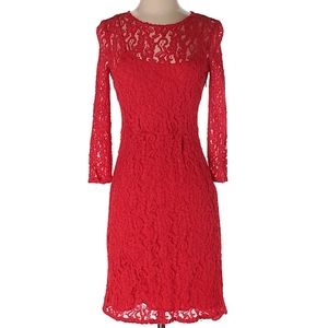 Broadway & Broome red lace dress